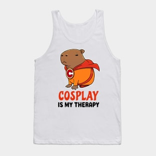 Cosplay is my therapy Capybara Superhero Tank Top